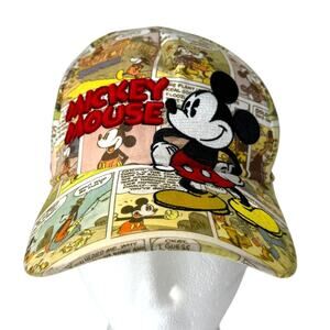 Disney Embroidered Mickey Mouse Comic Strip Hat Adjustable OS Fits Most Adult
